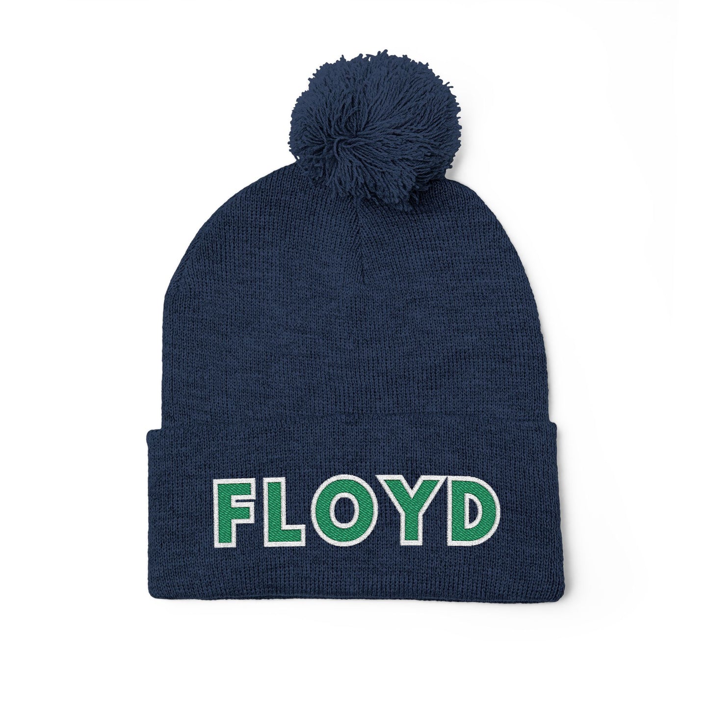 FLOYD Embroidered Pom-Pom Beanie
