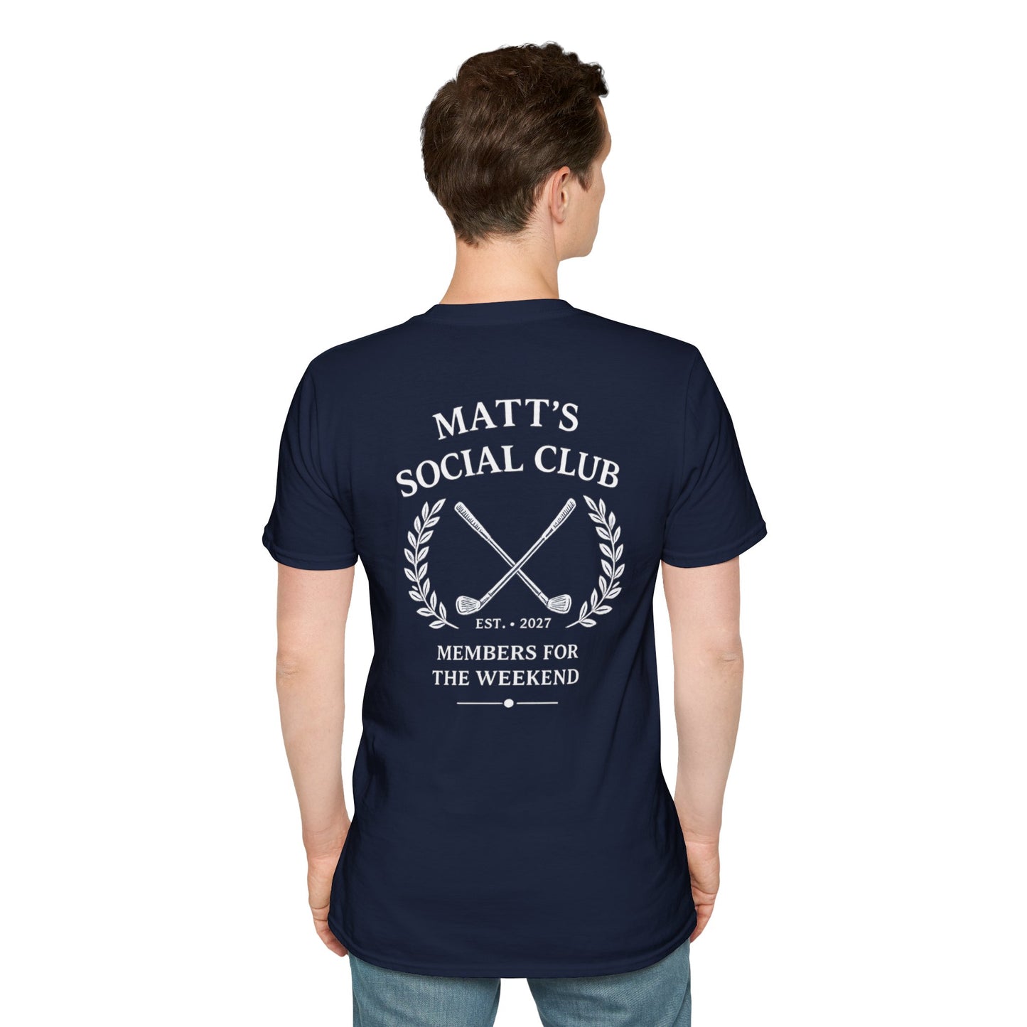 "Matt's Social Club" Soft Feel T-Shirt — Personalized