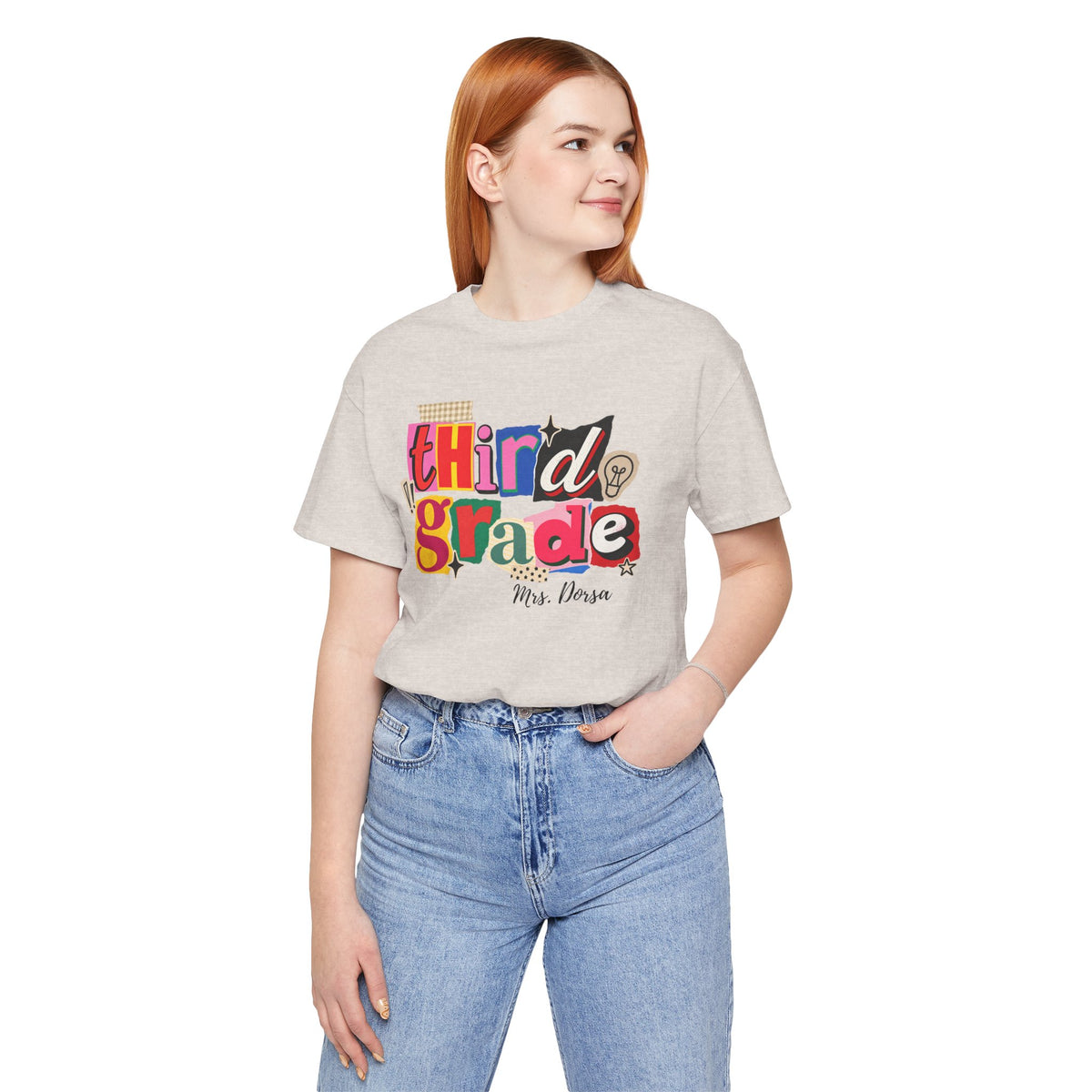Dorsa- Third Grade Teacher T-Shirt – Personalized