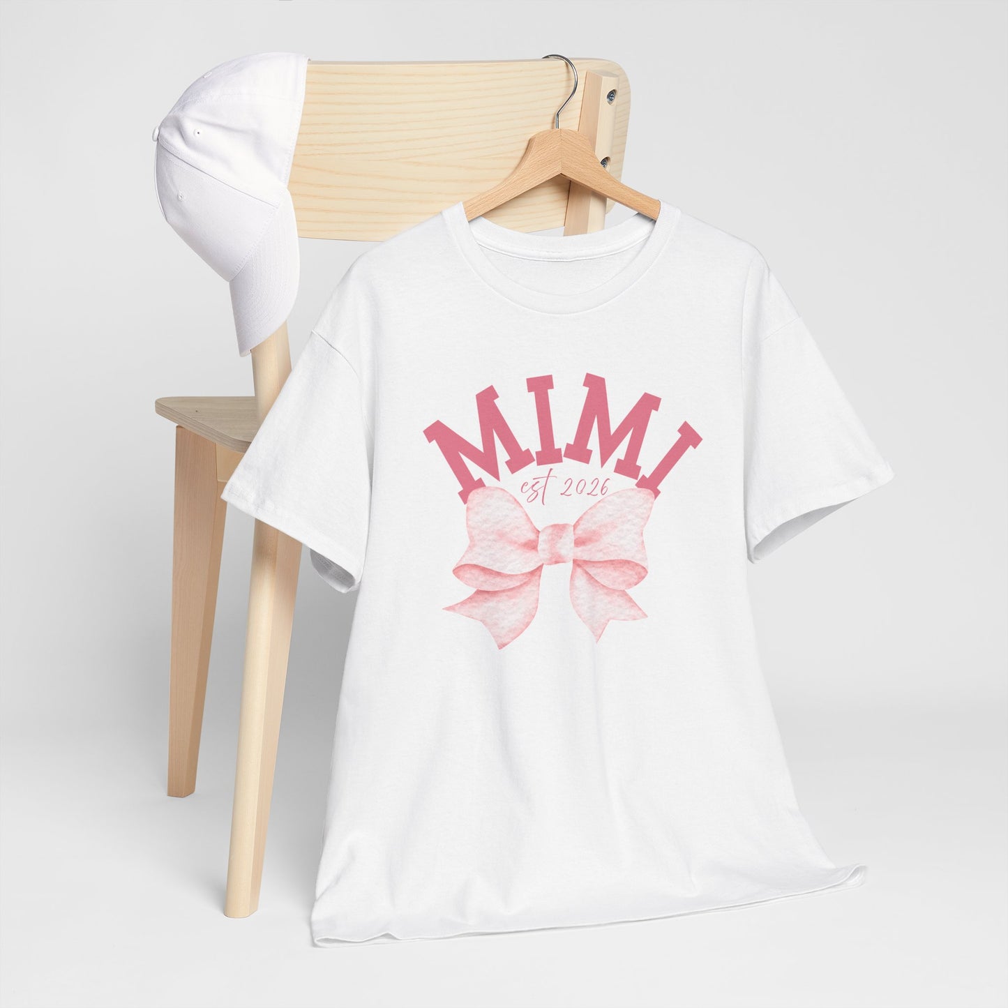 Mimi est 2026 Pink Bow Unisex Heavy Cotton Tee - Mother's Day
