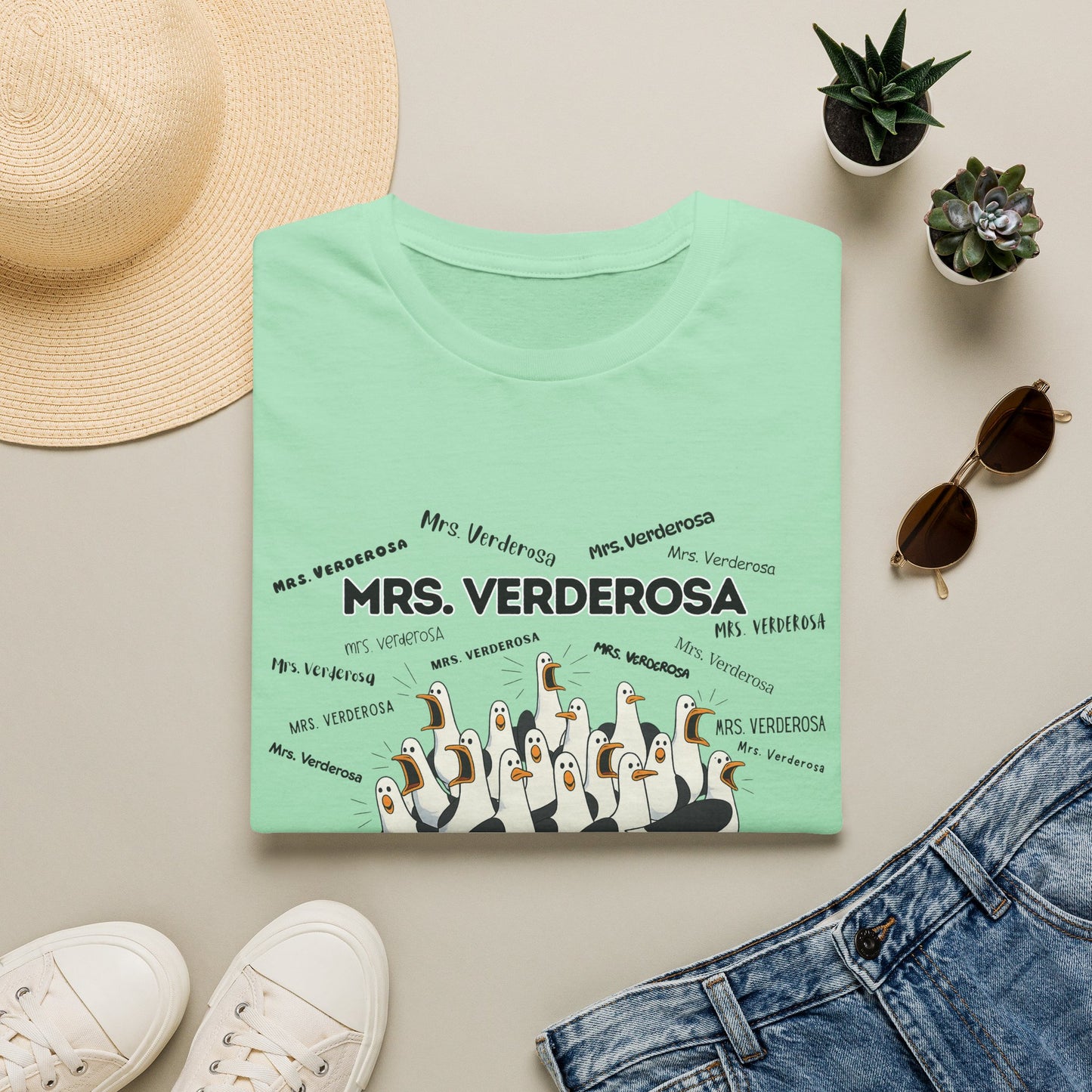 Mrs. Verderosa- Seagull Crew Graphic T-Shirt — Personalized