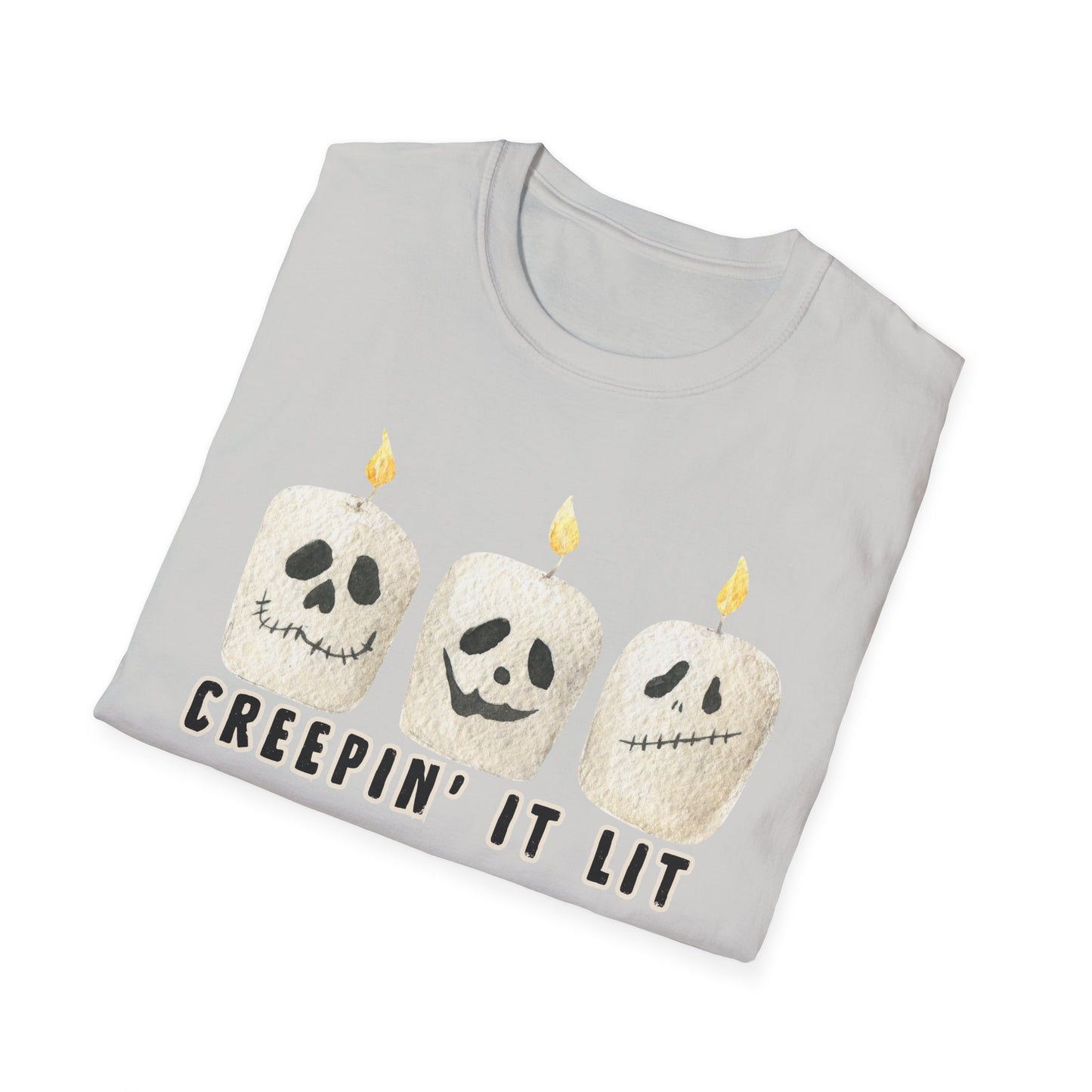 Creepin' it Lit Halloween Themed T-Shirt- Unisex Softstlye