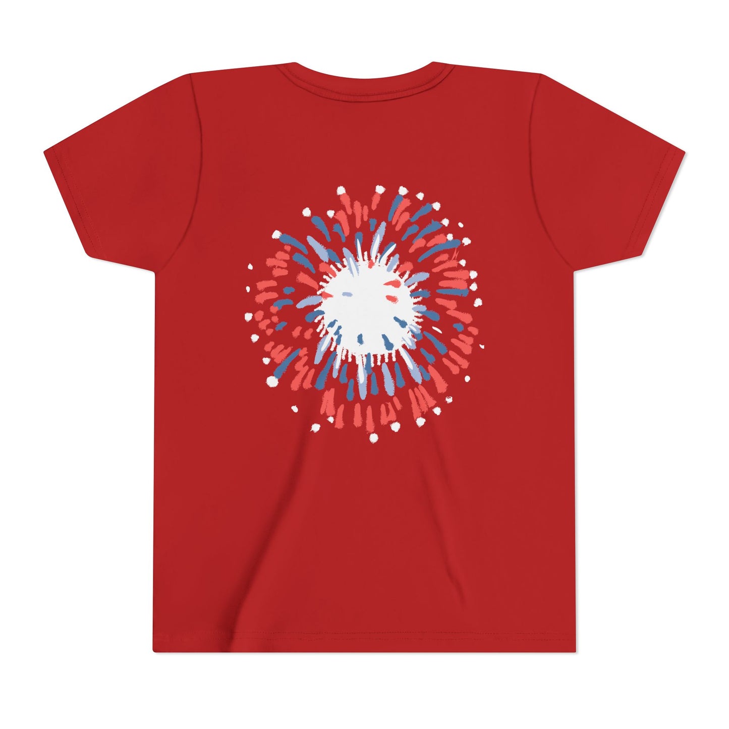 Patriotic Youth Tee for Girls, USA - Kids Short Sleeve Shirt, Holiday Mini
