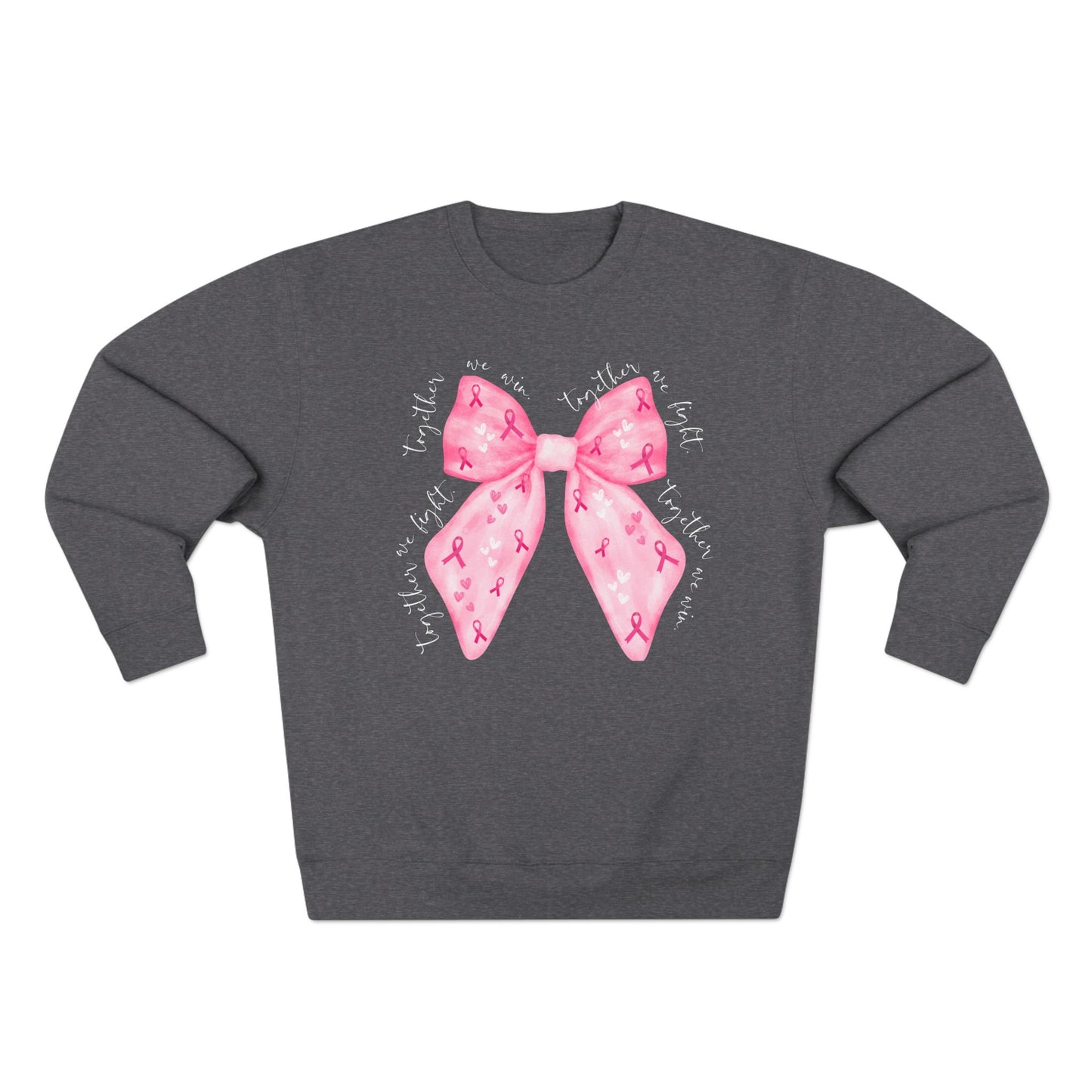 Breast Cancer Bow- Awareness Unisex Crewneck Sweatshirt