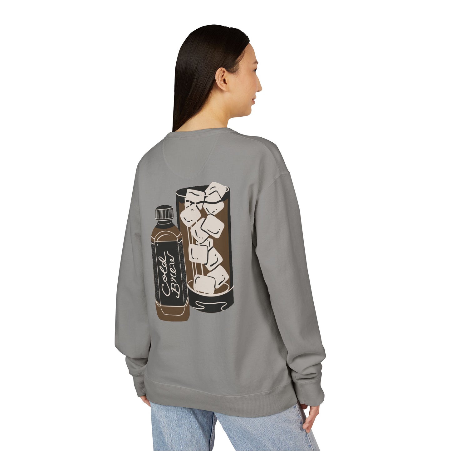 Cold Brew Crew Garment Dyed Sweatshirt, Coffee Lovers Apparel
