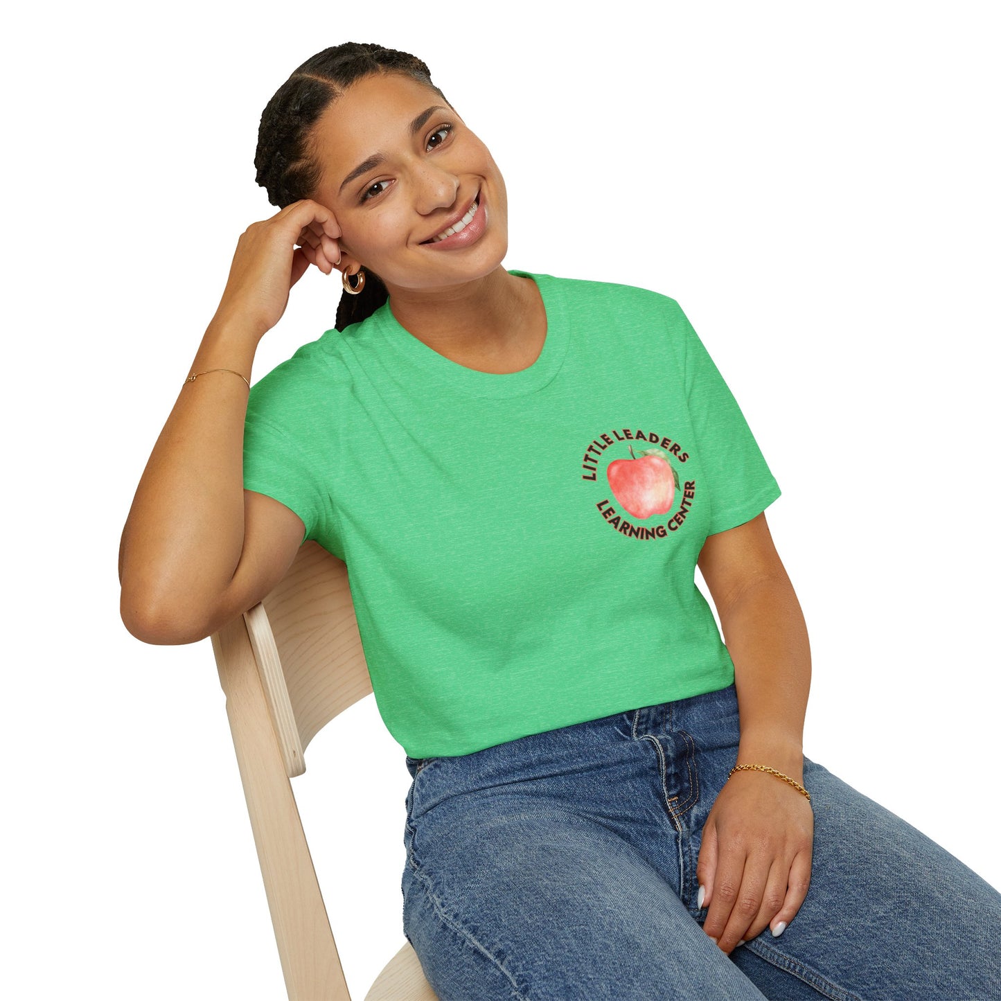 Little Leaders Teacher w/ Apple Design Unisex Softstyle T-Shirt