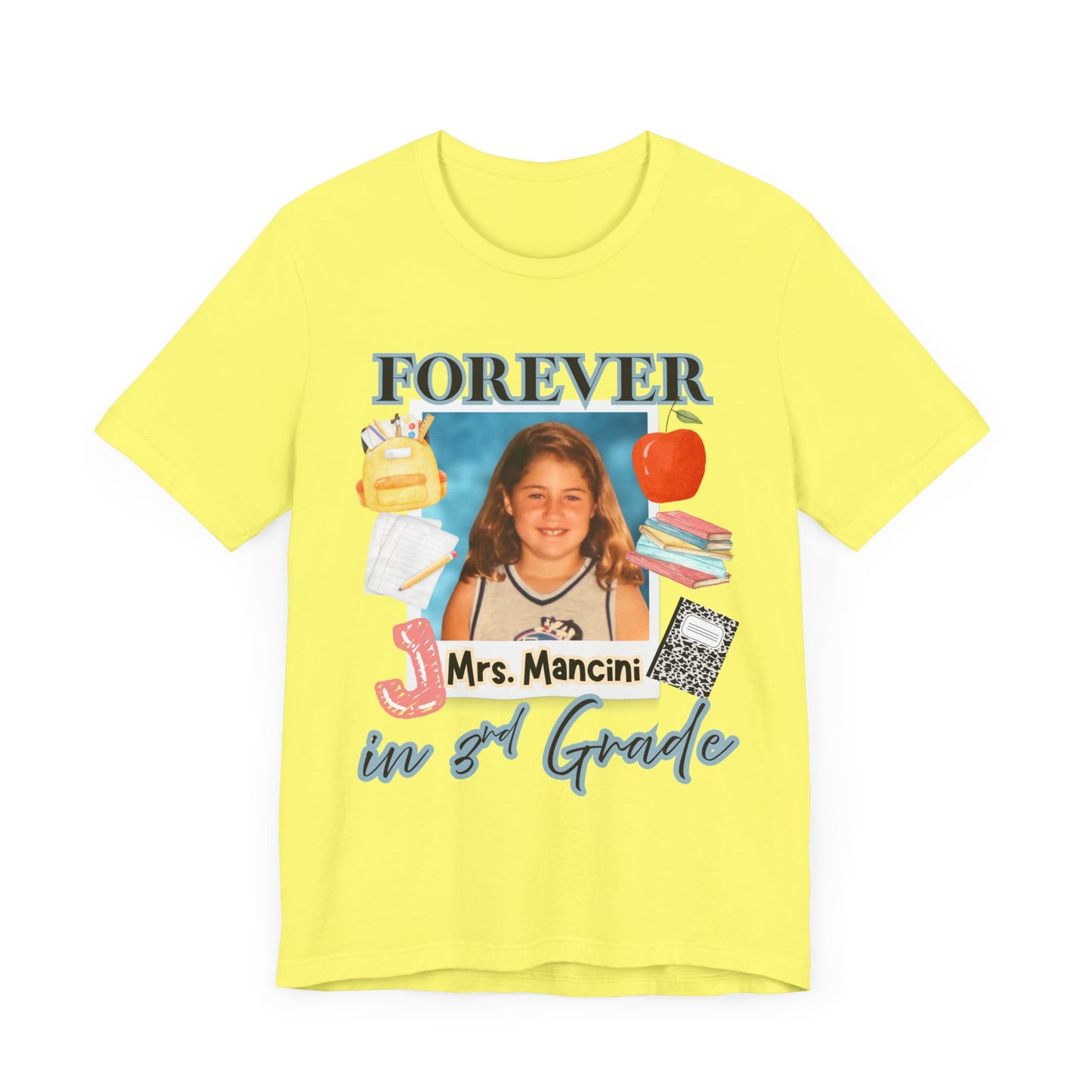 Jenna- Personalized Forever in 3rd Grade Teacher Tee - Personalized Unisex Jersey Shirt