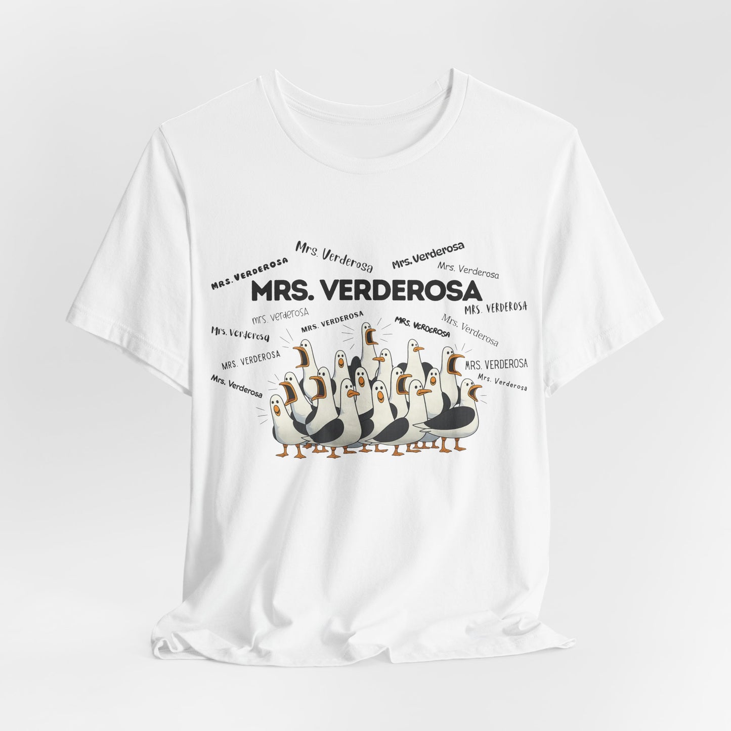 Mrs. Verderosa Penguin Choir T-Shirt — Funny Teacher Personalized Tee