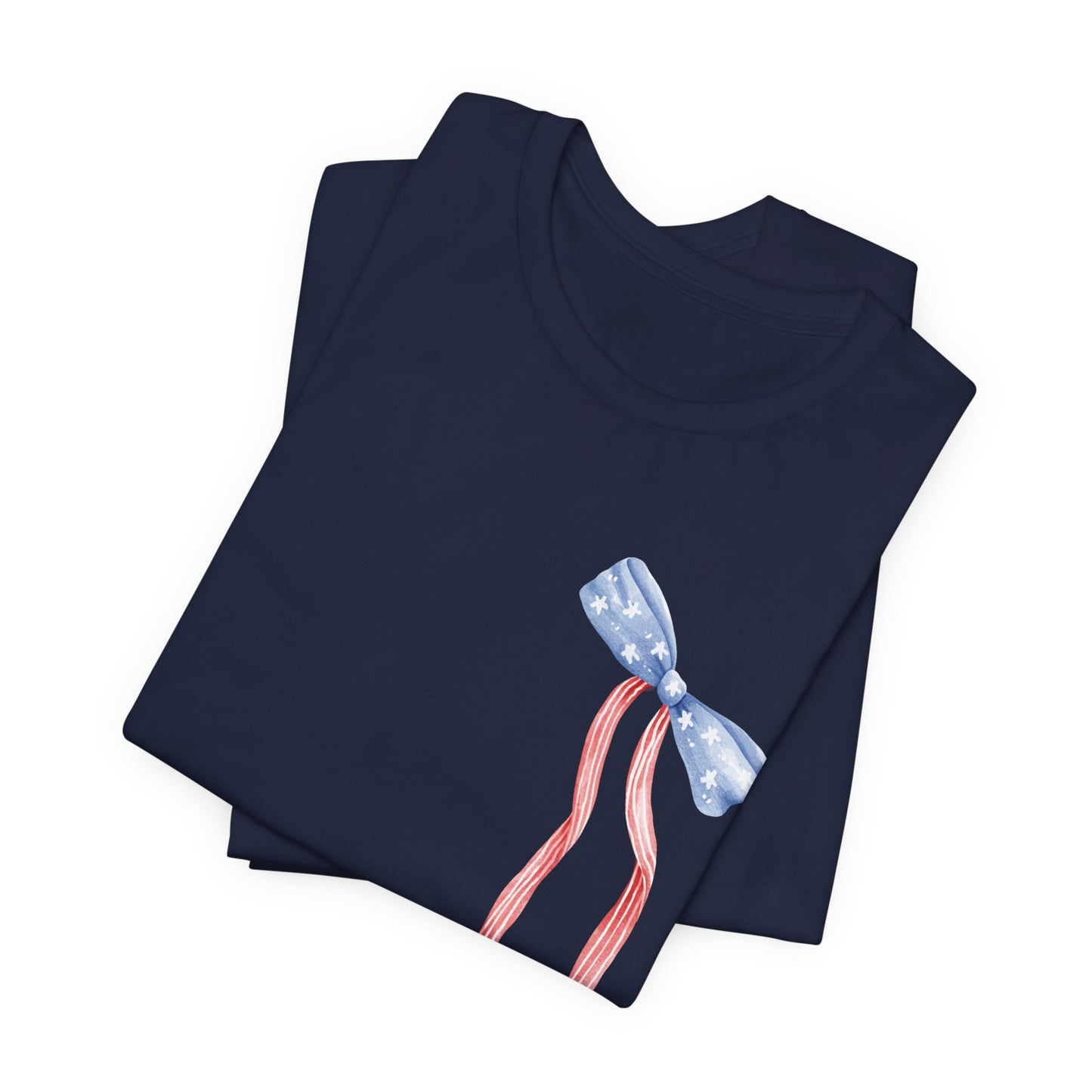 Land of the Free Tee with Bow | Perfect for all of America's Holidays