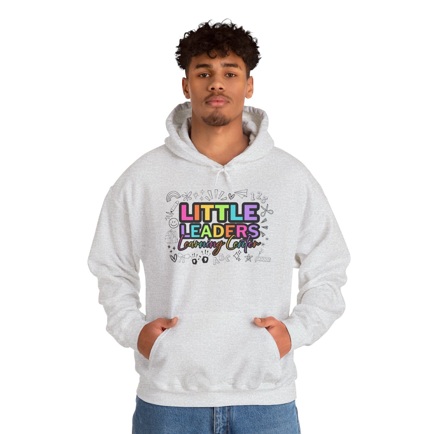 Little Leaders Doodle Design Hoodie - Cozy Unisex Sweatshirt