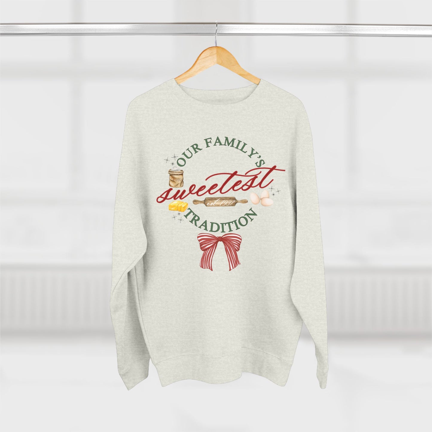 Nana's --"Our Families Sweetest Tradition" Unisex Crewneck Sweatshirt- Personalized