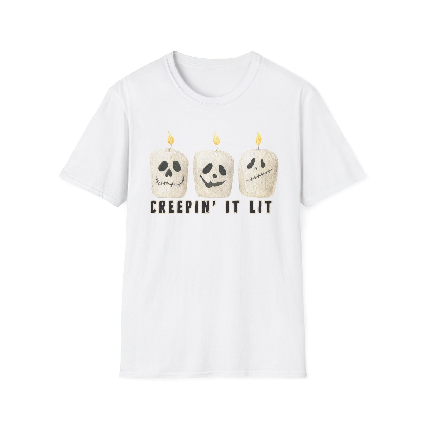 Creepin' it Lit Halloween Themed T-Shirt- Unisex Softstlye