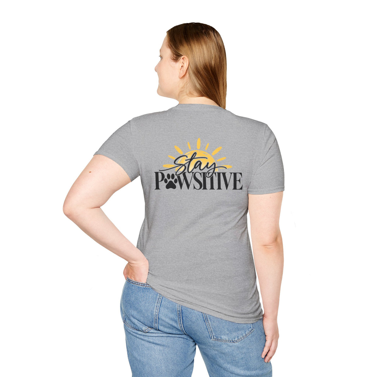 Hound & Home "Stay Pawsitive" — T-Shirt
