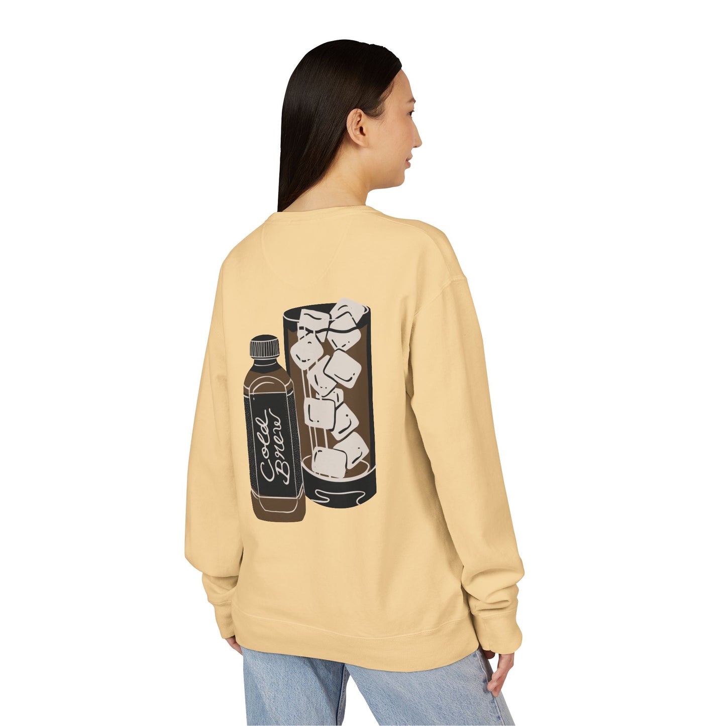 Cold Brew Crew Garment Dyed Sweatshirt, Coffee Lovers Apparel