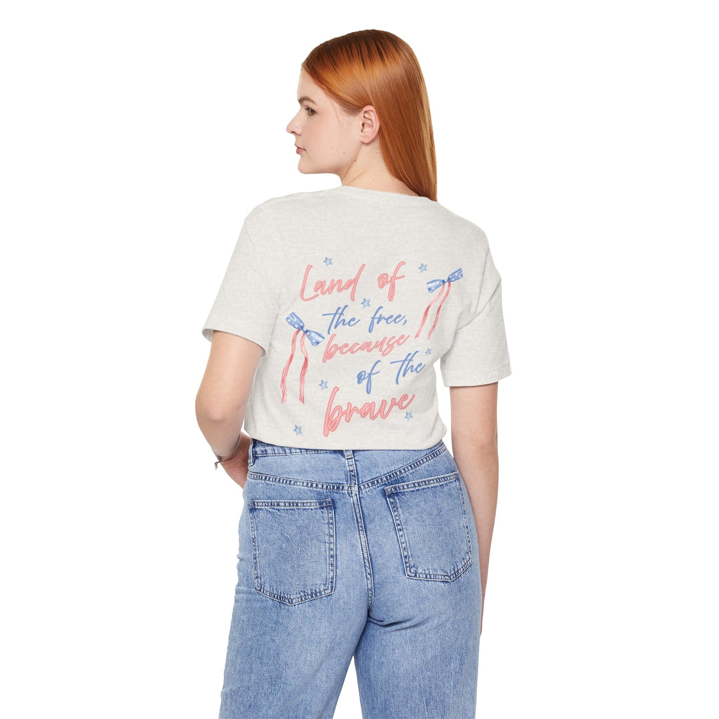 Land of the Free Tee with Bow | Perfect for all of America's Holidays