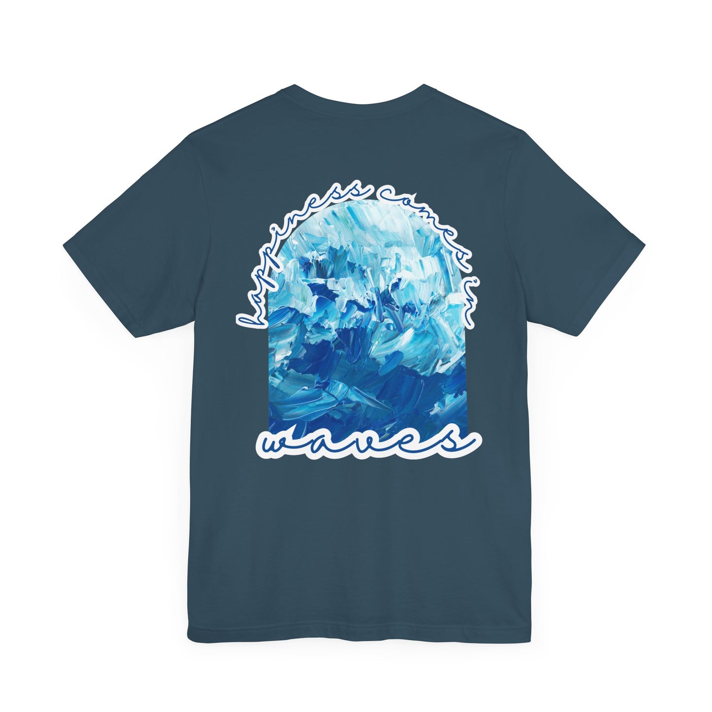 Happiness Comes in Waves -- Unisex Summer Shirt, Beachwear, Vacation Top, Summer Nights Apparel