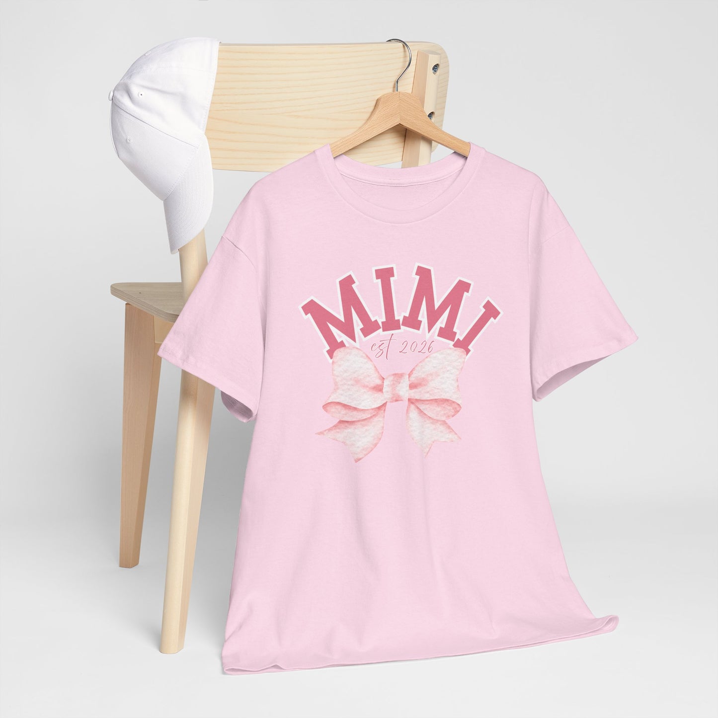 Mimi est 2026 Pink Bow Unisex Heavy Cotton Tee - Mother's Day