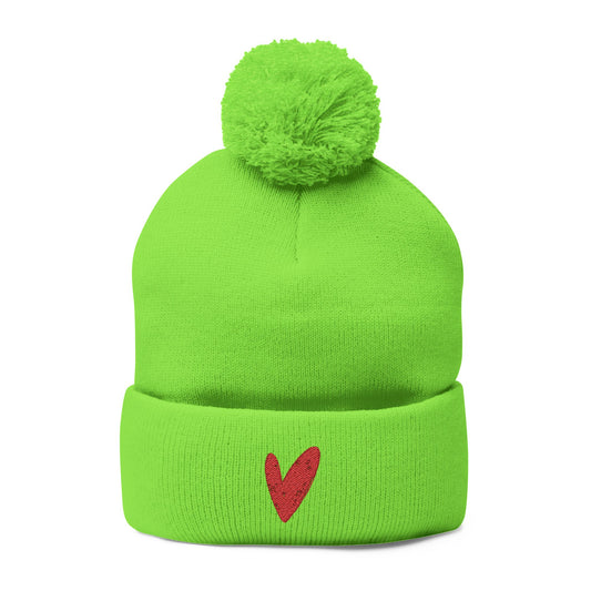 Grinchy Vibes — Embroidered Christmas Knit Cap