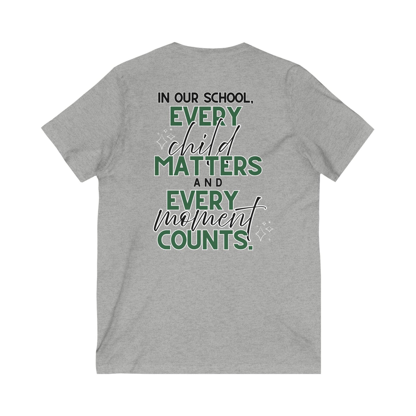 Woodhull Elementary School V-Neck Tee - Every Child Matters