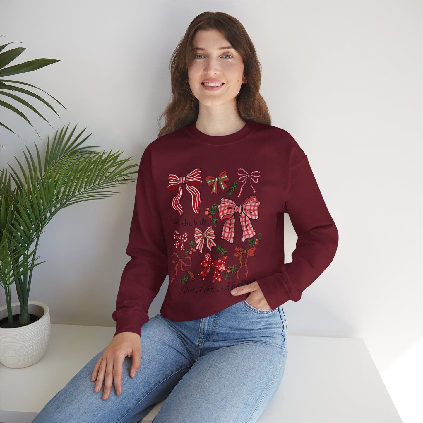 Holly Jolly Bows Christmas Crewneck