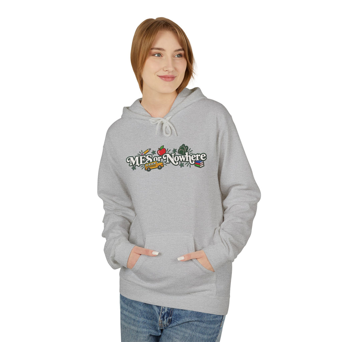 "MES or Nowhere" w/ apple- Moriches Hoodie