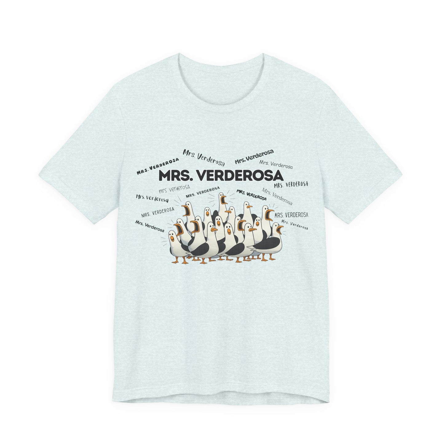 Mrs. Verderosa Penguin Choir T-Shirt — Funny Teacher Personalized Tee