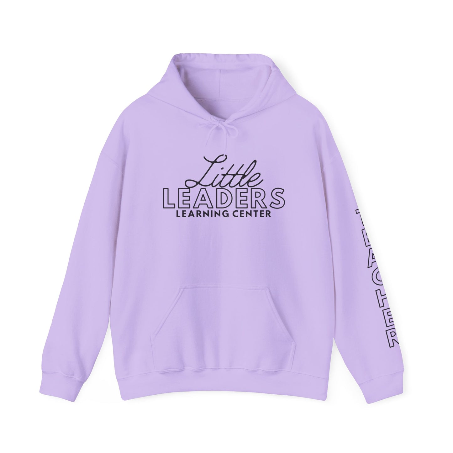 Little Leaders Teacher Simple Design Hoodie w/ Teacher on Sleeve - Cozy Unisex Sweatshirt