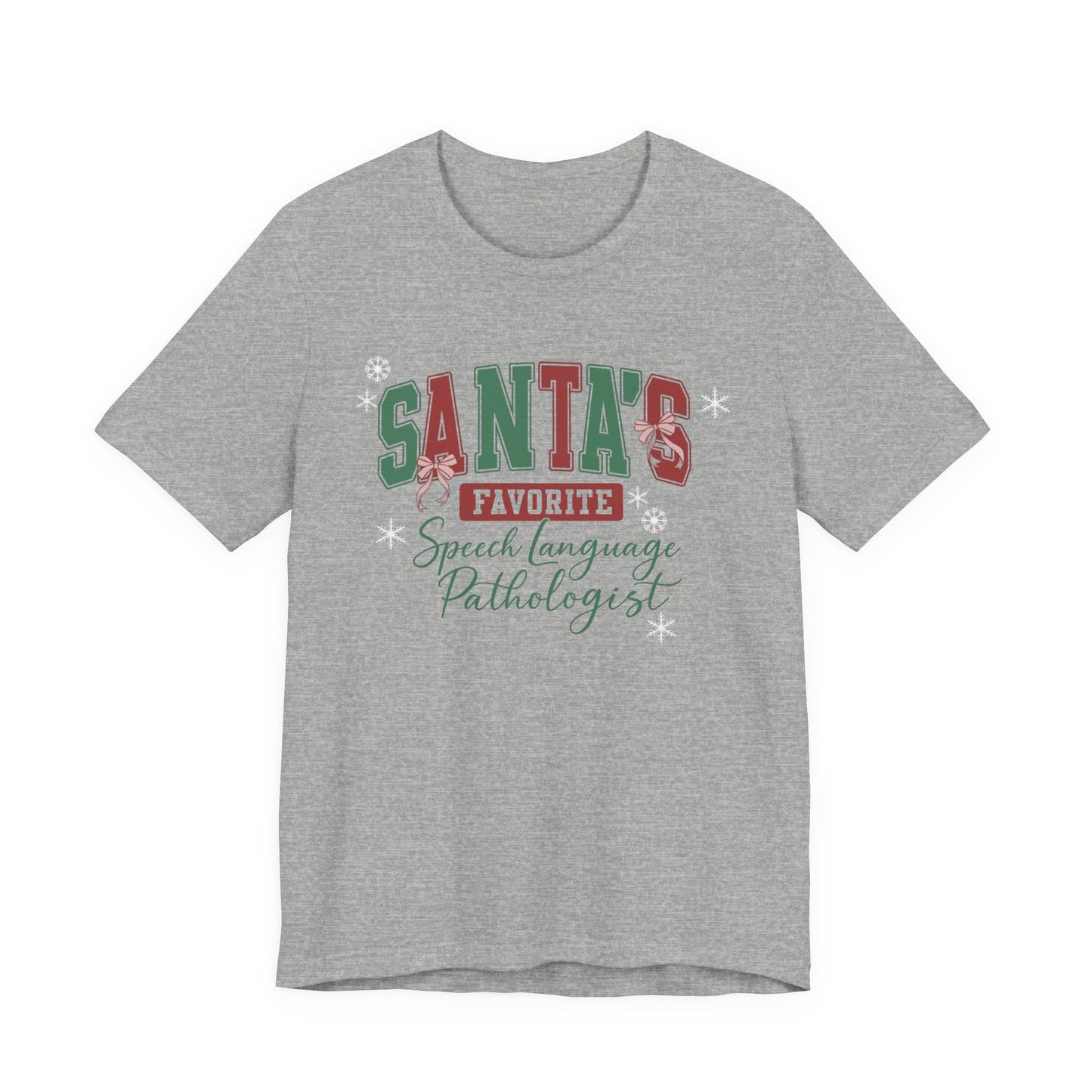 Santa's Favorite Speech Language Pathologist — Christmas Unisex T‑Shirt