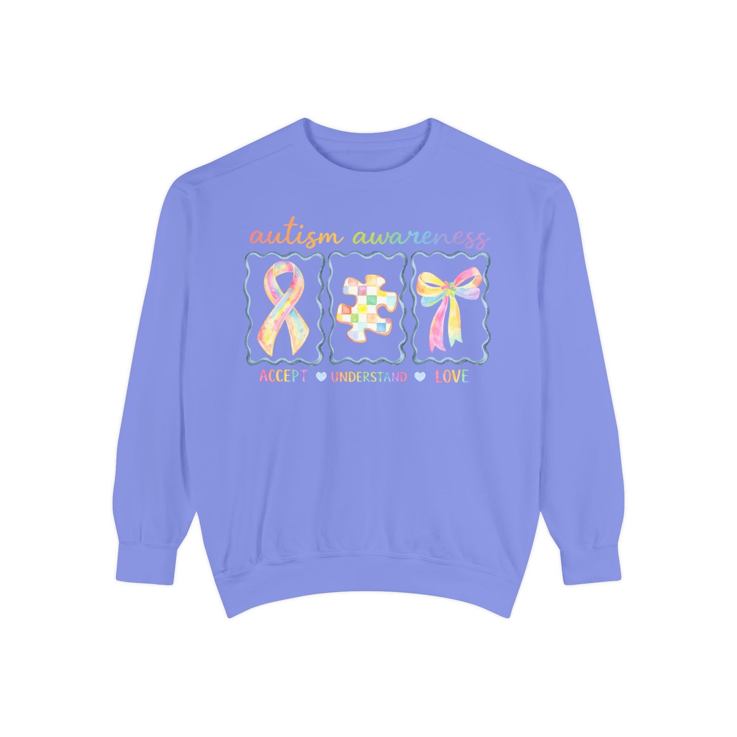 Autism Awareness Sweatshirt — "Accept Understand Love"