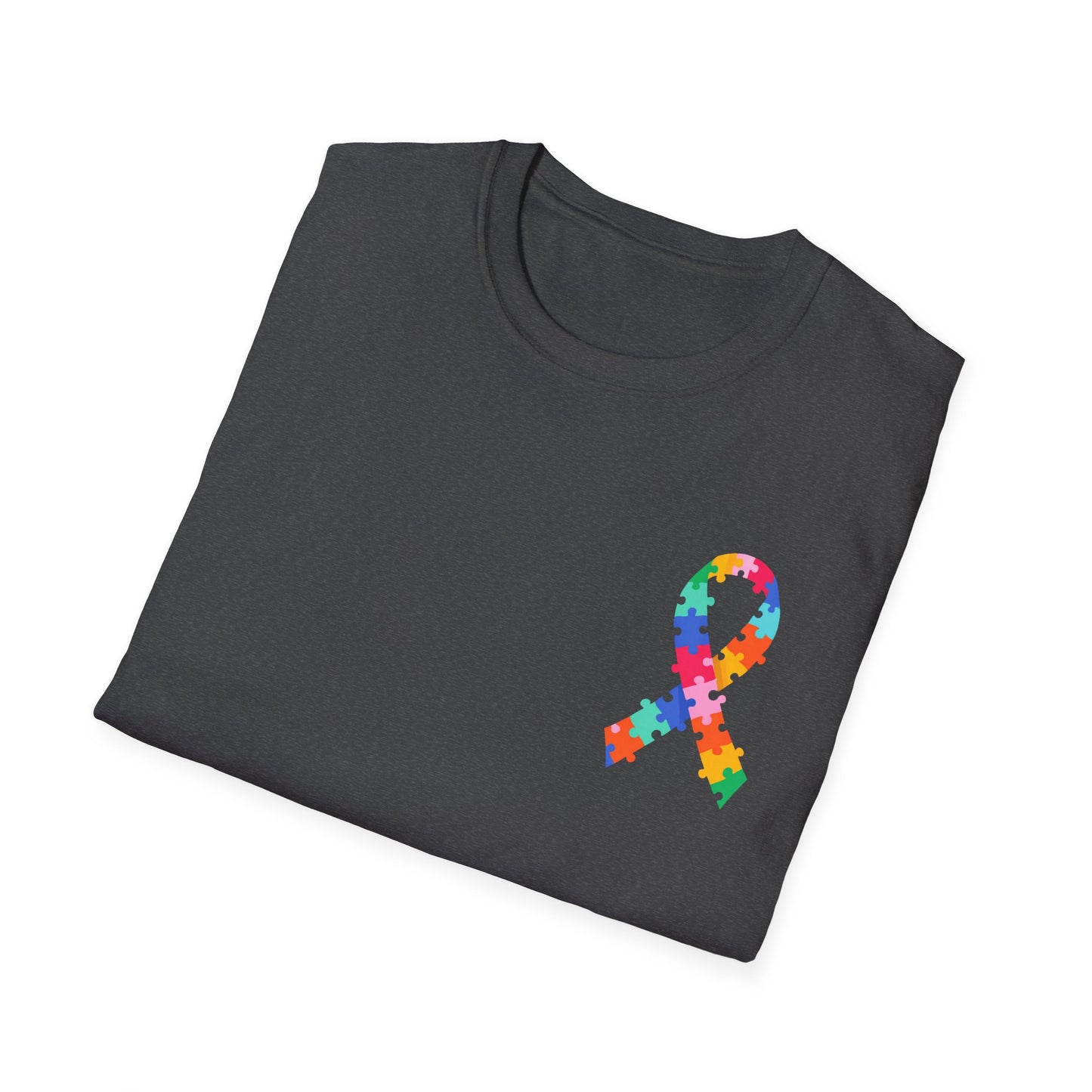 Autism Puzzle Piece & Ribbon T-Shirt — Awareness Collection