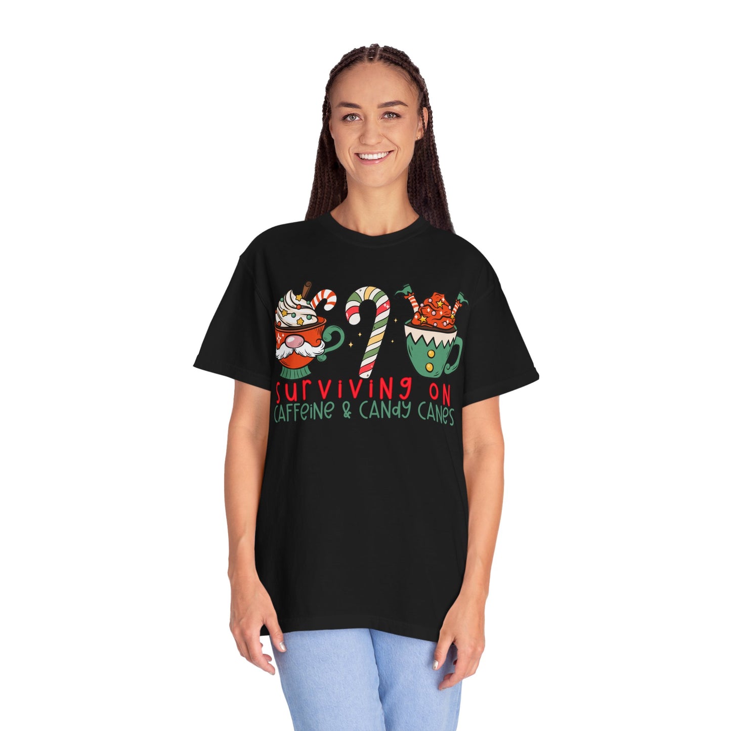 Surviving on Caffeine and Candy Canes— Christmas Tee