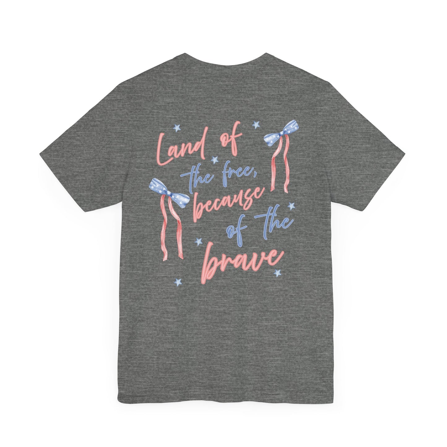 Land of the Free Tee with Bow | Perfect for all of America's Holidays