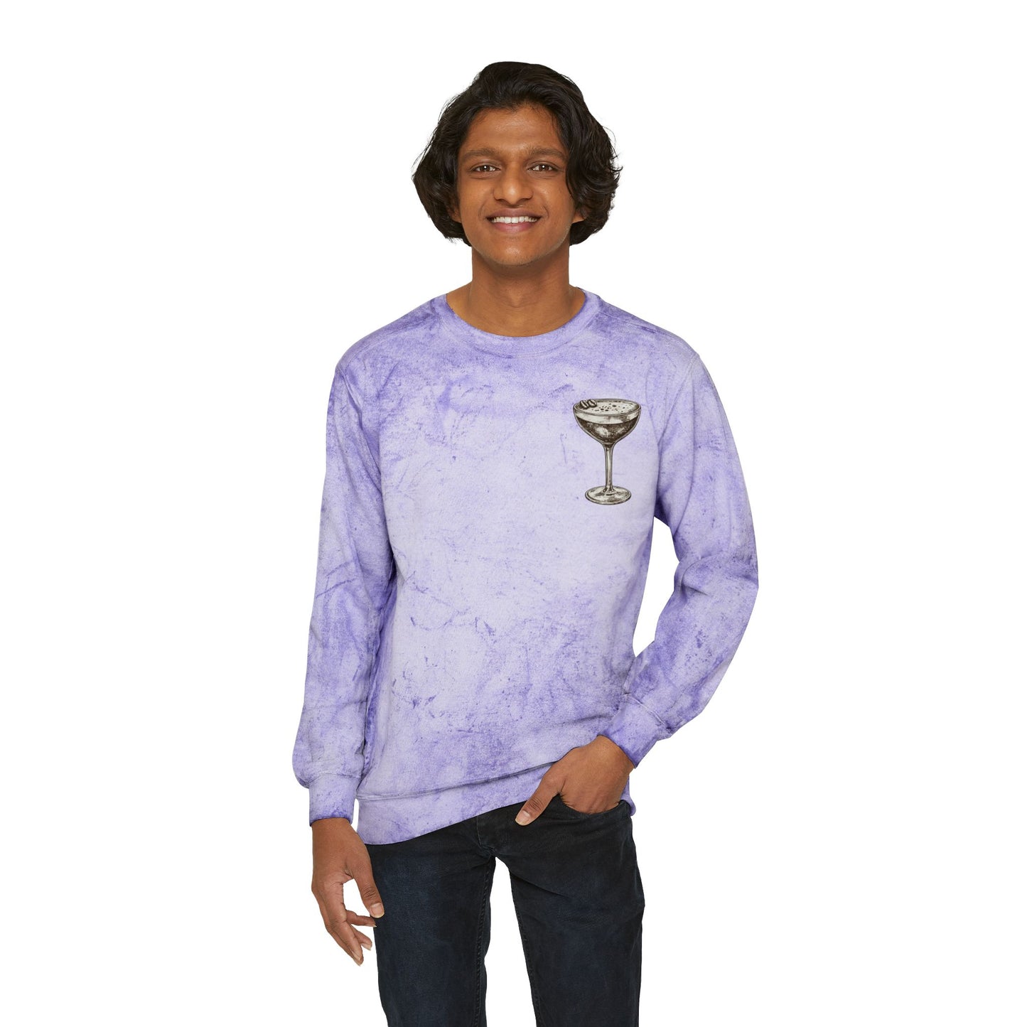 "Just a Girl Who Loves Espresso Martinis" Tie-Dye Crewneck- Summer