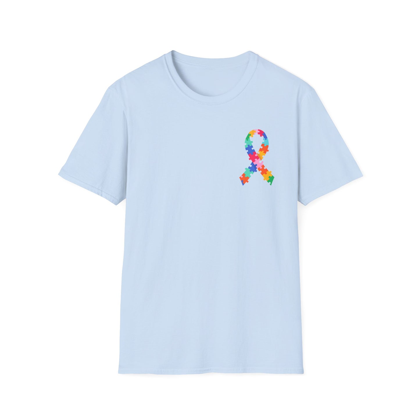 Autism Puzzle Piece & Ribbon T-Shirt — Awareness Collection