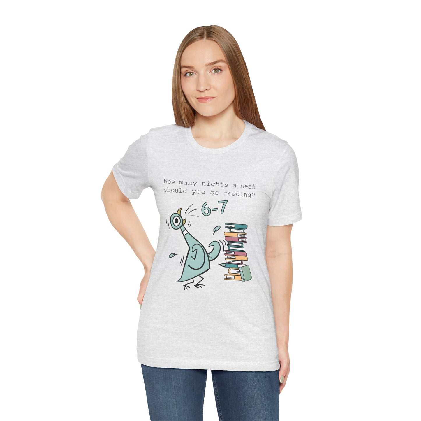 Pigeon Reading- 6 7 — Teacher Unisex T‑Shirt