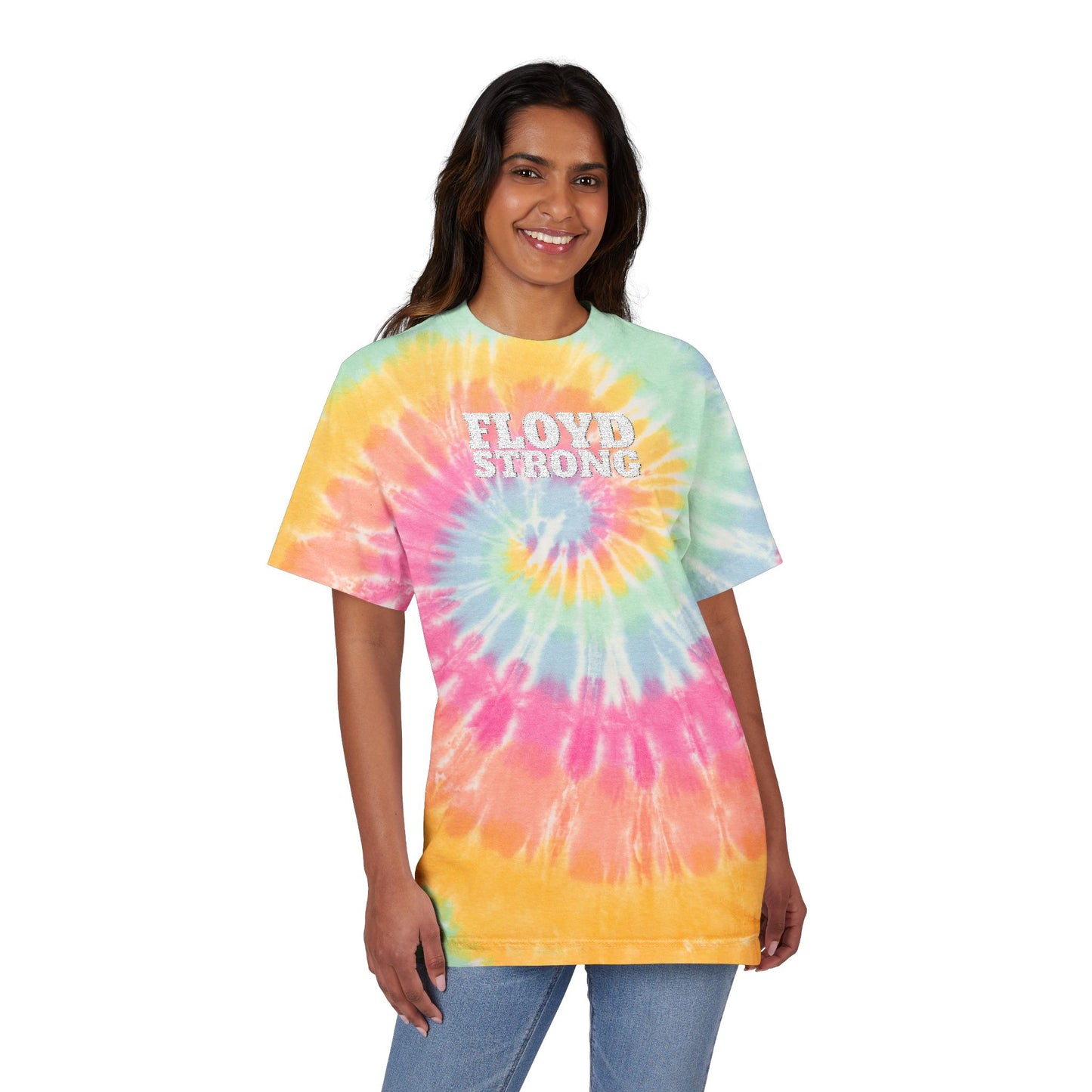 FLOYD STRONG Tie-Dye T-Shirt -Embroidered