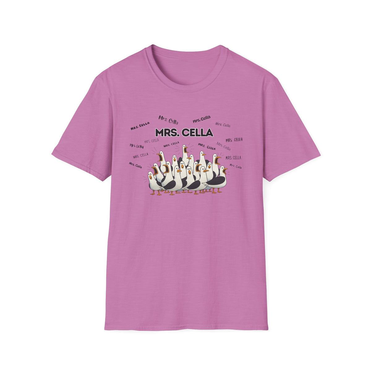 Mrs. Cella- Seagull Crew Graphic T-Shirt — Personalized