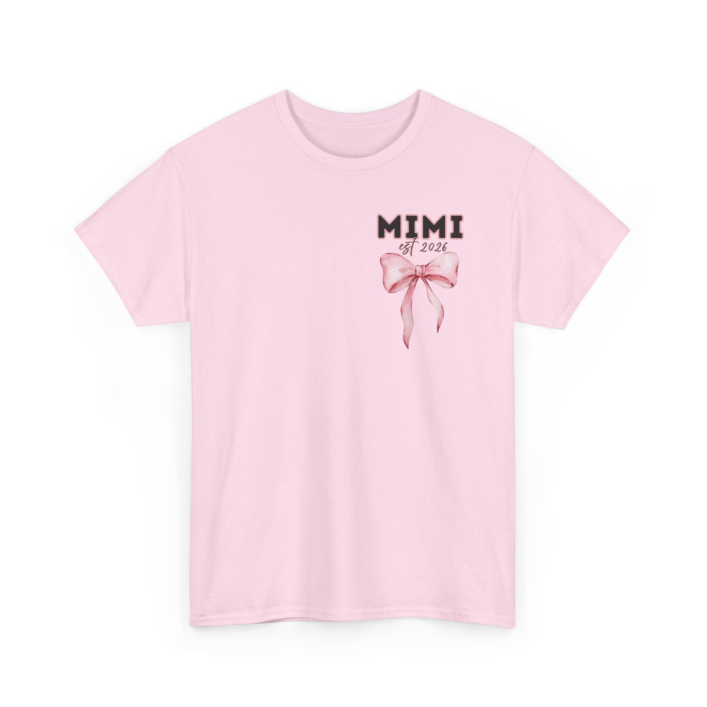 Mimi est 2026 Pink Bow Unisex Heavy Cotton Tee - Mother's Day