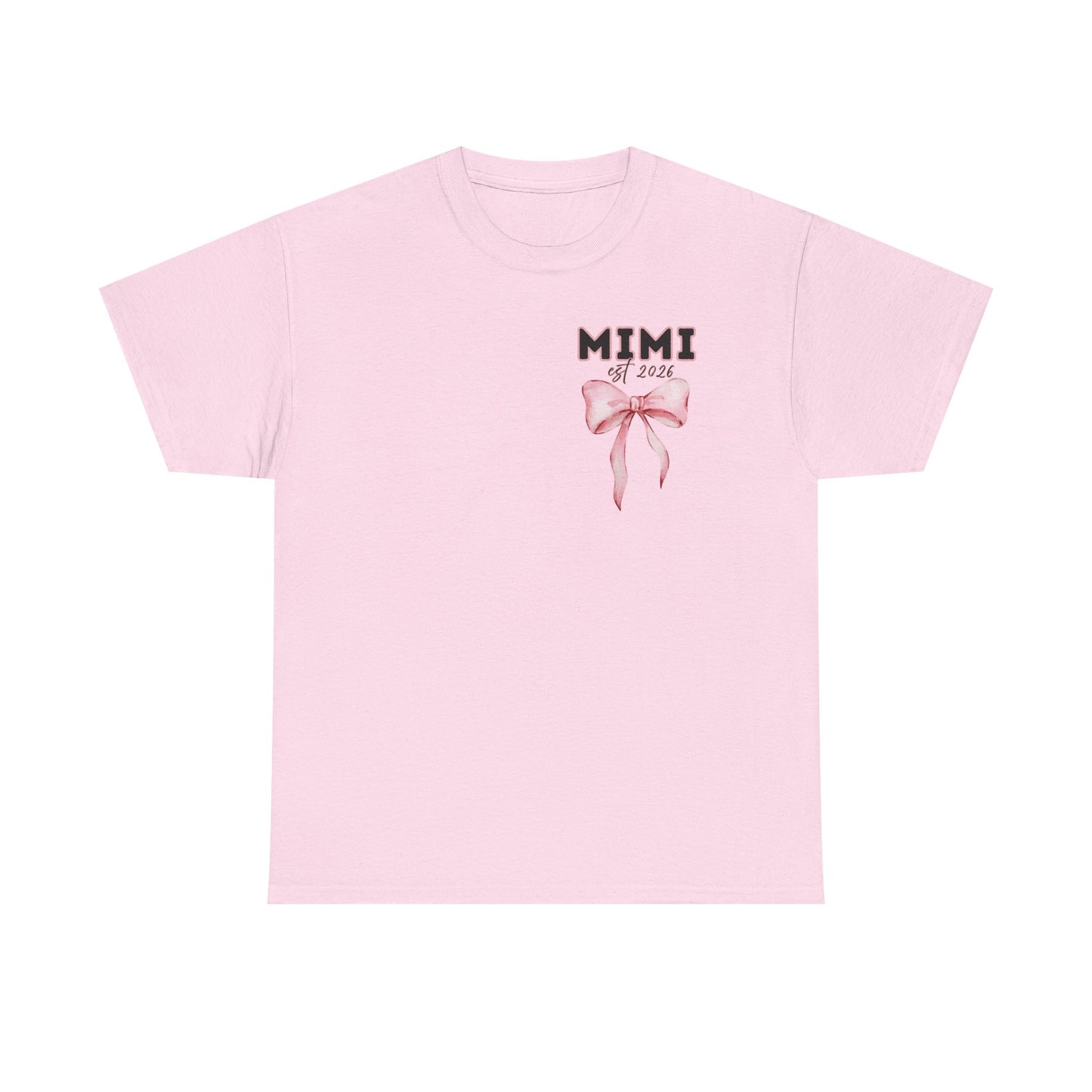 Mimi est 2026 Pink Bow Unisex Heavy Cotton Tee - Mother's Day
