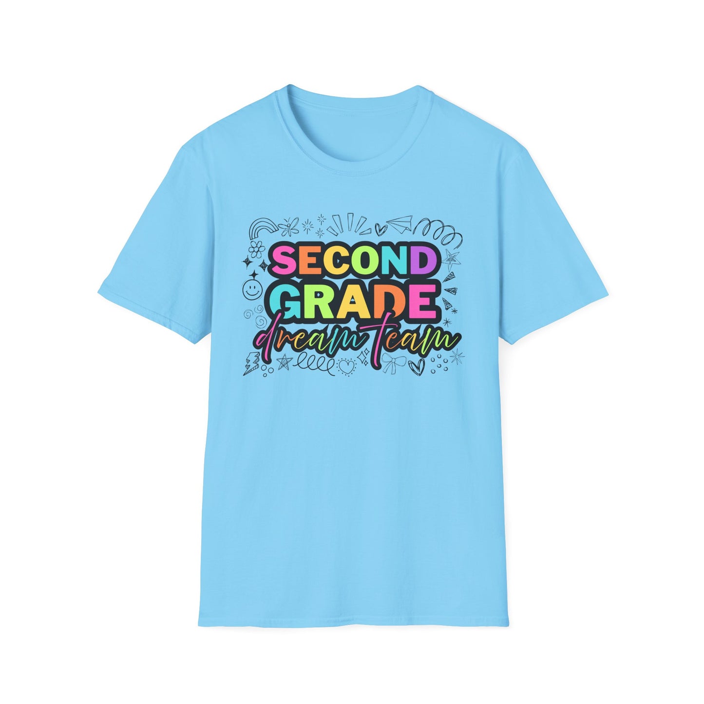 Dream Team- 2nd Grade- Unisex Softstyle T-Shirt- Teacher Life