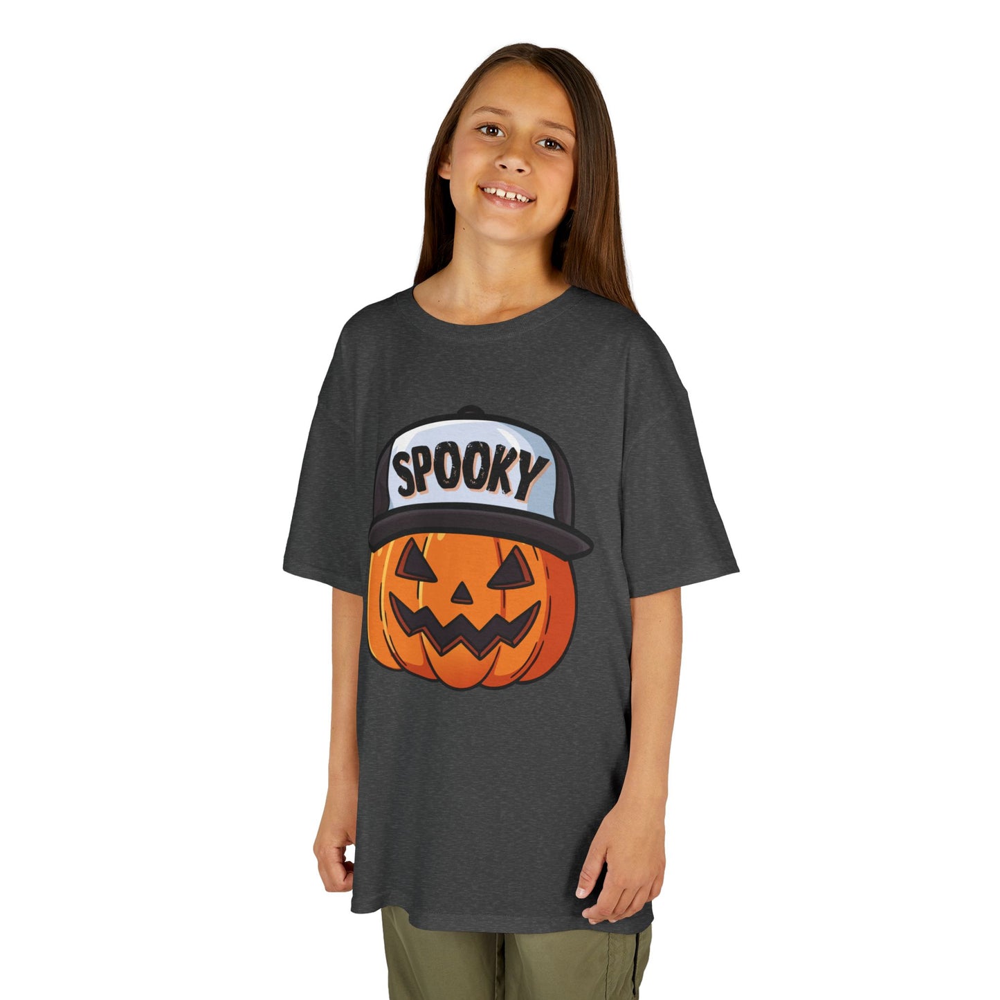 Spooky Pumpkin w/ Hat | Halloween | Kids Cotton™ Tee