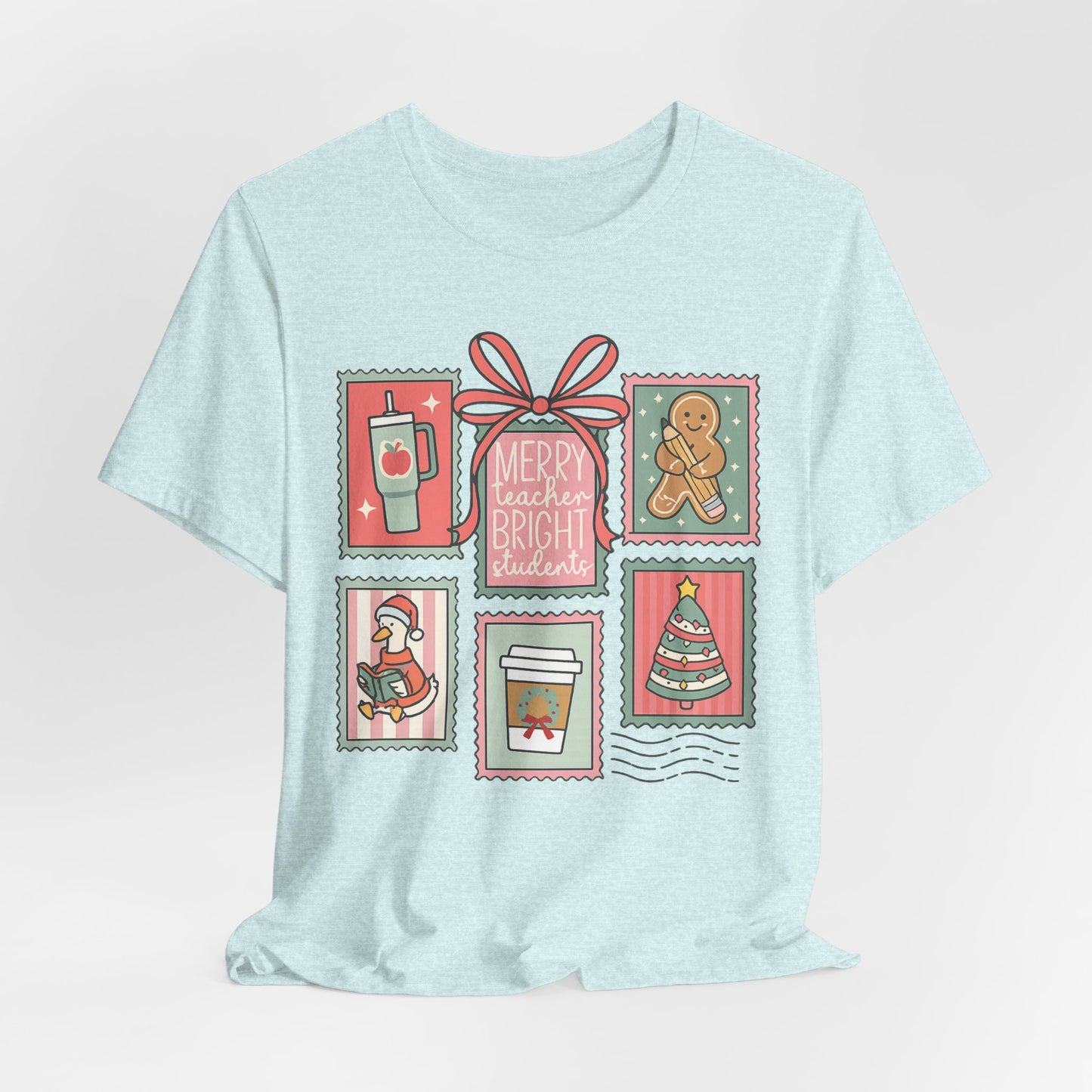 Merry Teacher, Bright Students— Christmas Unisex T‑Shirt