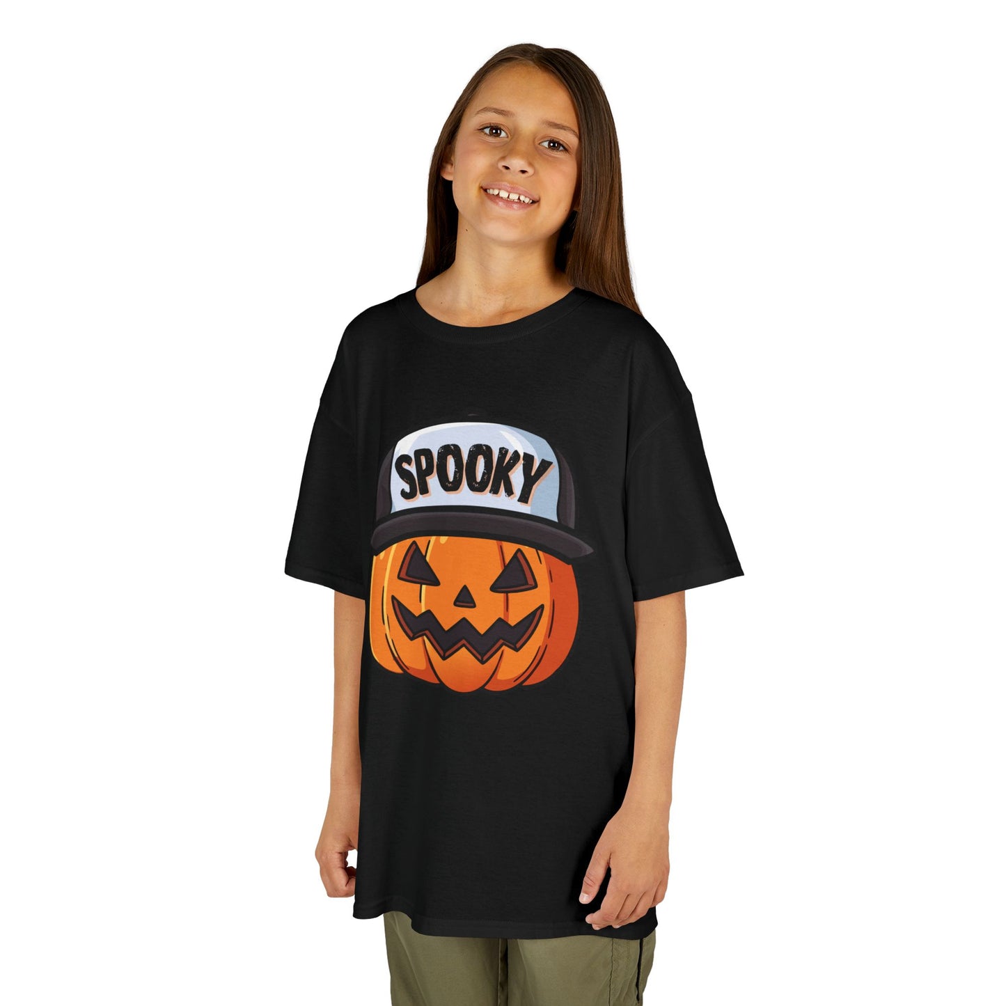Spooky Pumpkin w/ Hat | Halloween | Kids Cotton™ Tee