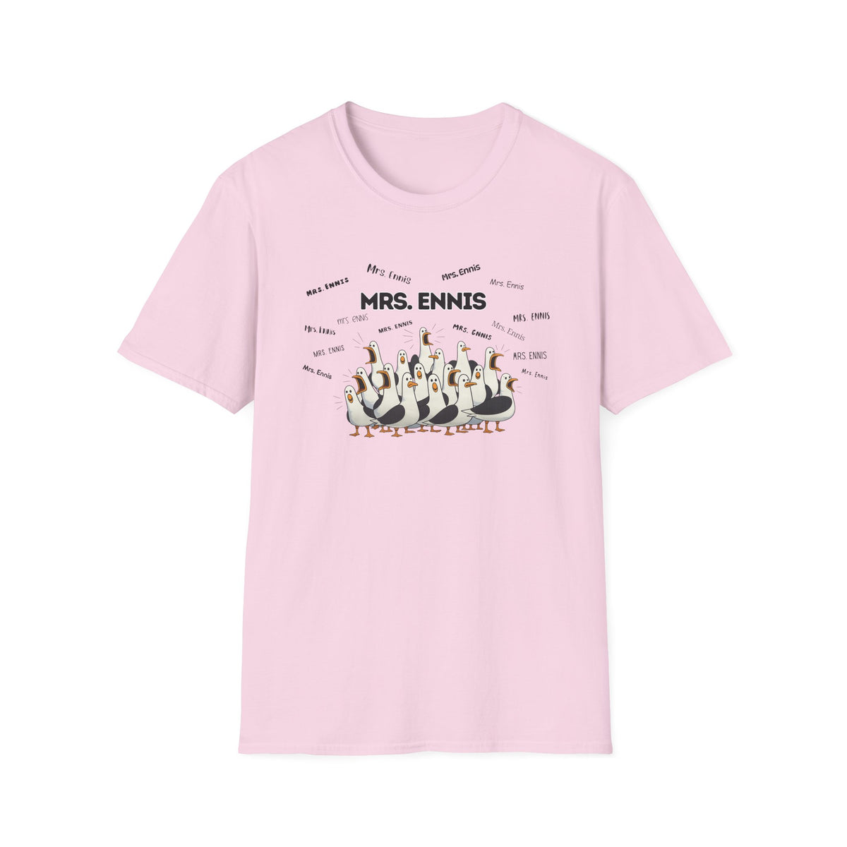 Mrs. Ennis- Seagull Crew Graphic T-Shirt — Personalized