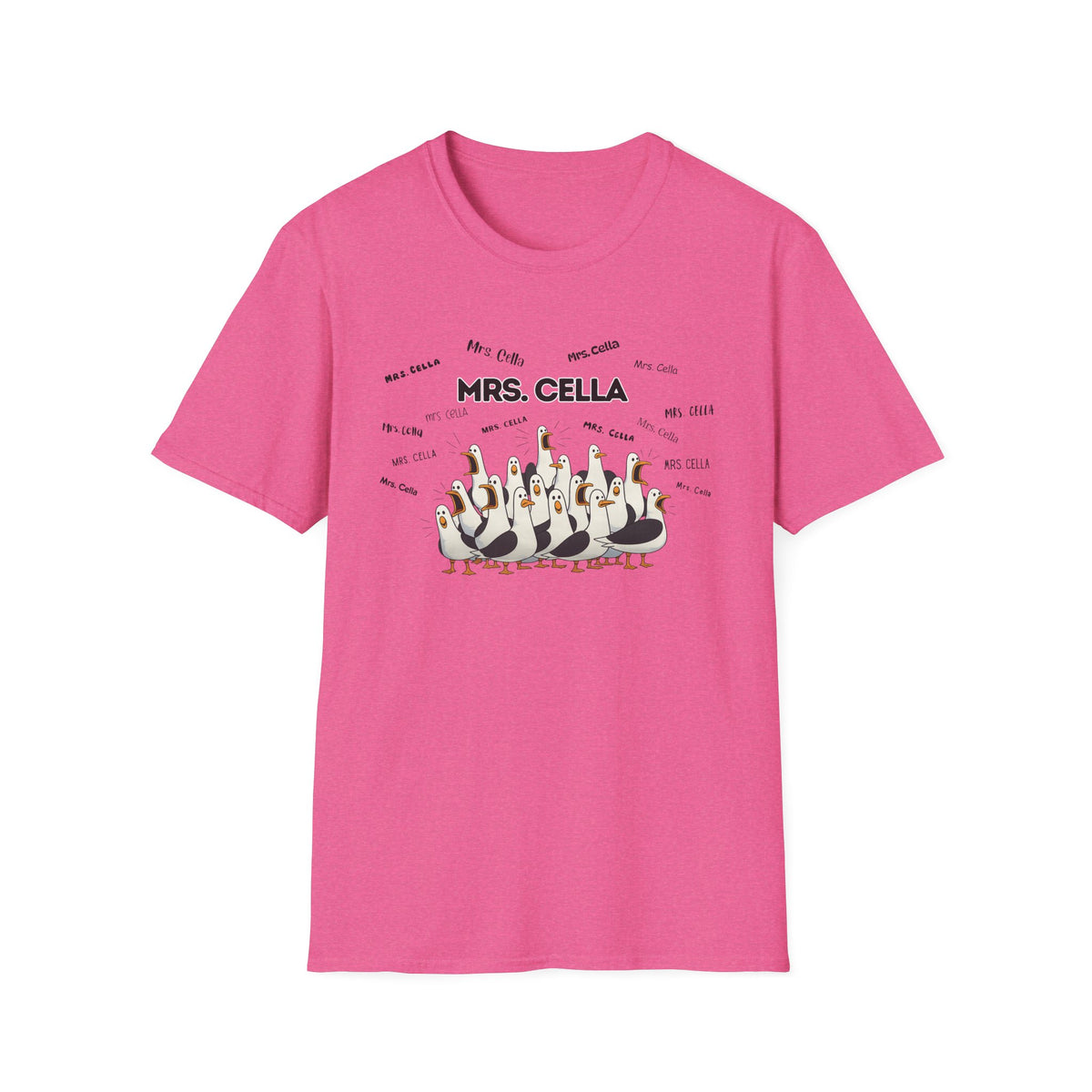 Mrs. Cella- Seagull Crew Graphic T-Shirt — Personalized