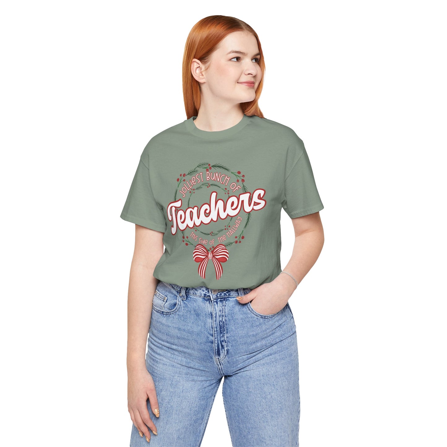 The Jolliest Bunch of teachers this side of the HALLWAY- Christmas Unisex T-Shirt