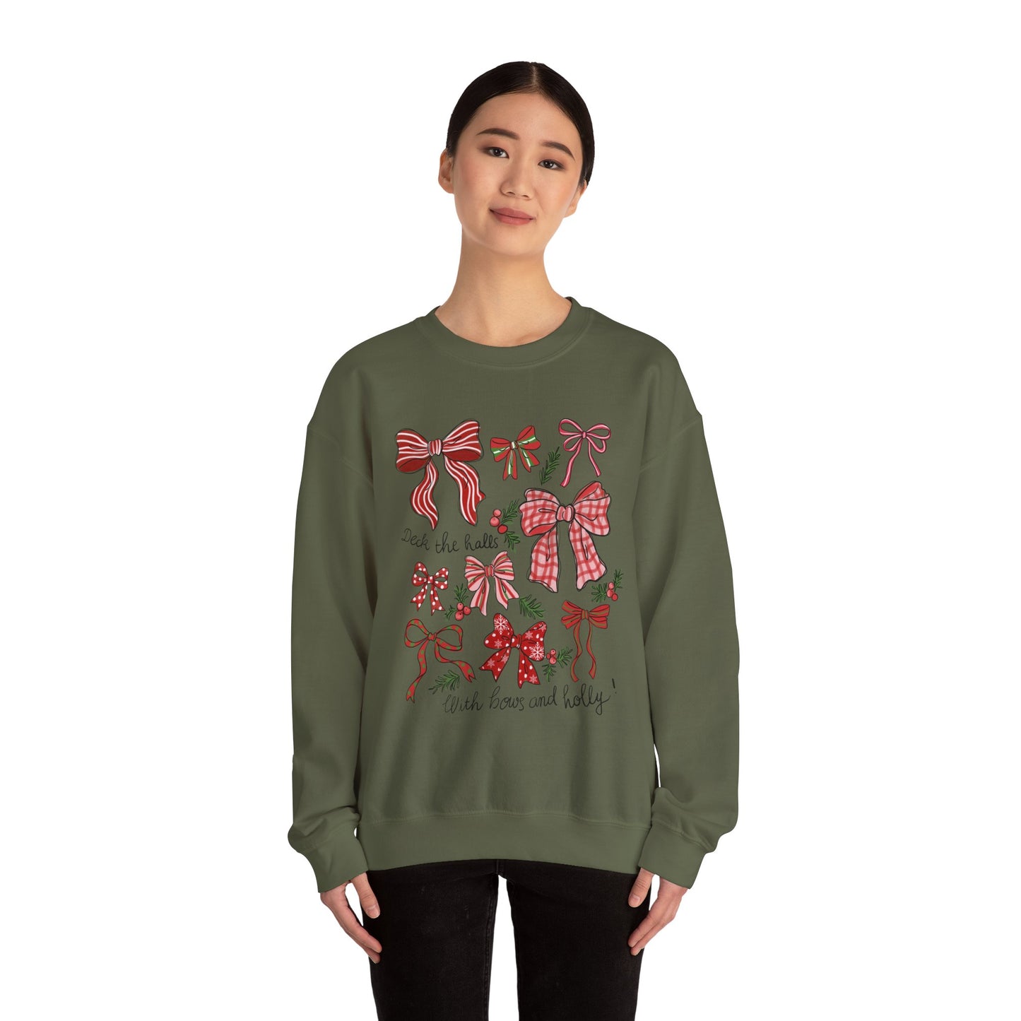 Holly Jolly Bows Christmas Crewneck