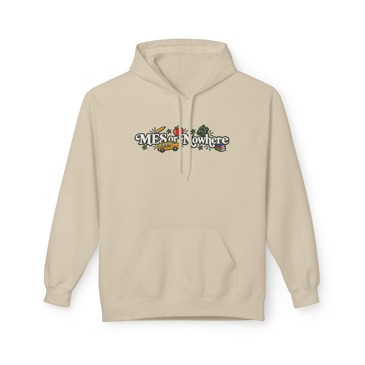 "MES or Nowhere" w/ apple- Moriches Hoodie