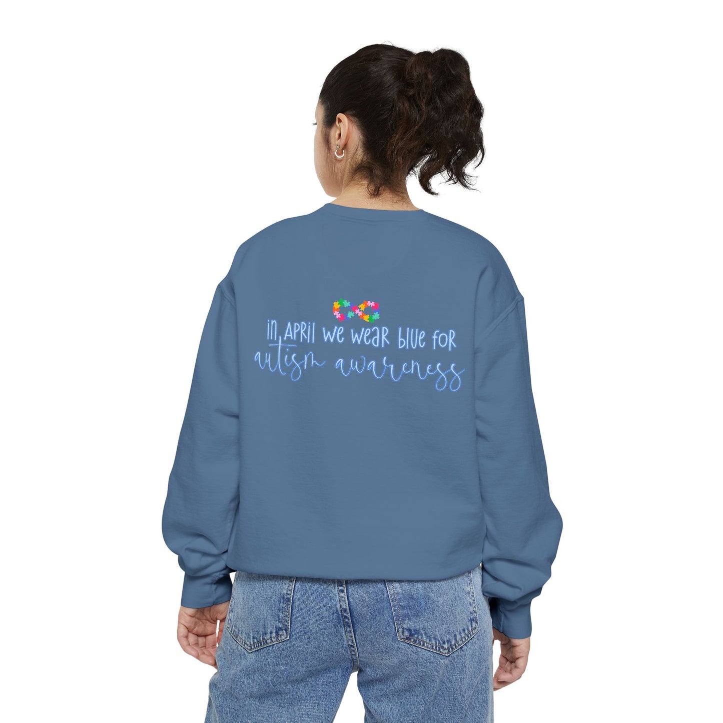 Autism Awareness Puzzle Piece & Ribbon Sweatshirt — Awareness Collection