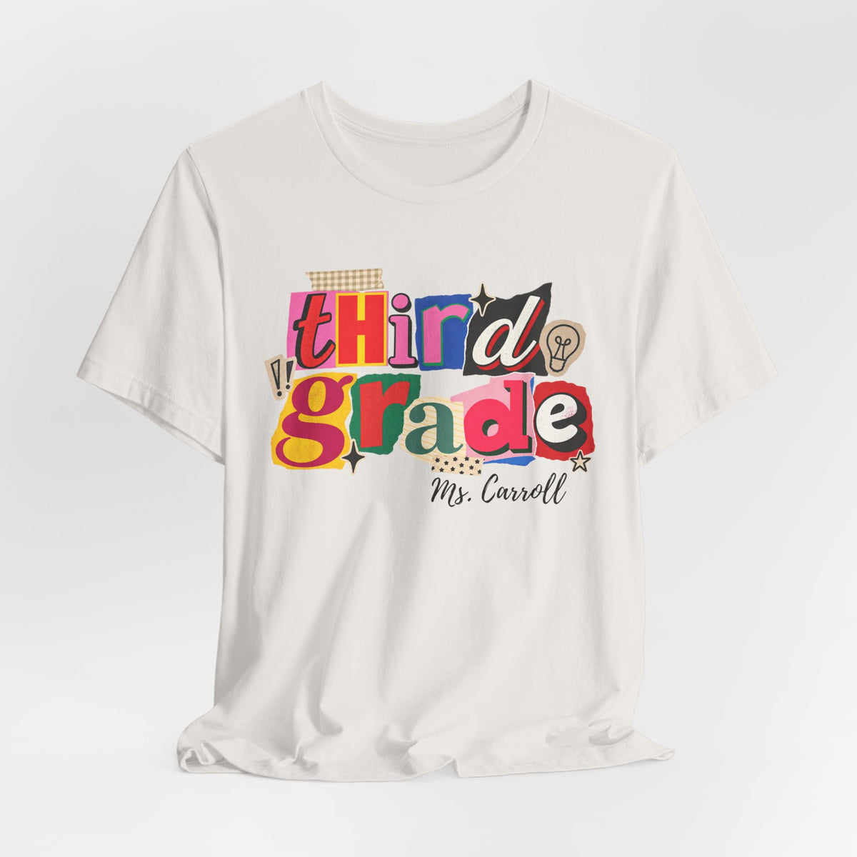 Carroll- Third Grade Teacher T-Shirt – Personalized
